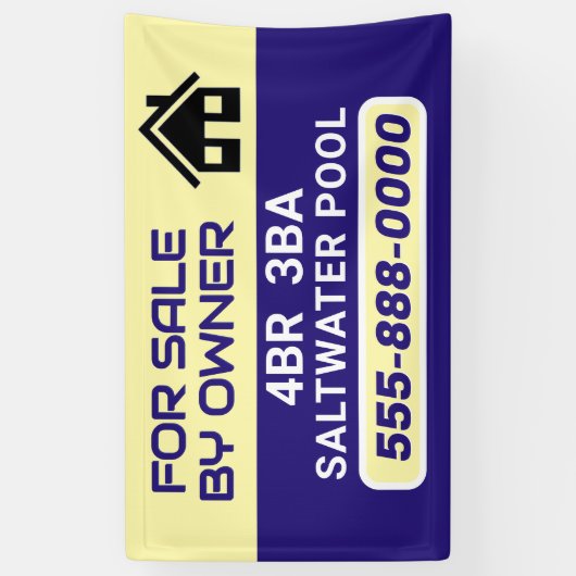 "Sale by Owner" customized banner (Verticaal)
