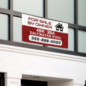 "Sale by Owner" customized banner (Buitenkant Gebouw)