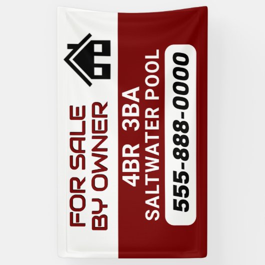 "Sale by Owner" customized banner (Verticaal)