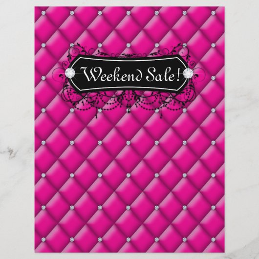 SALE Flyer-Mode - juwelen roze diamant - Tufted Flyer (Voorkant)