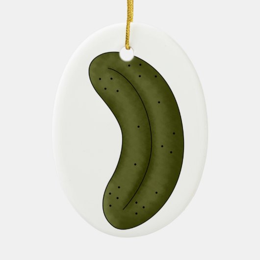 SALE Kerst Pickle Legend Keramisch Ornament (Voorkant)