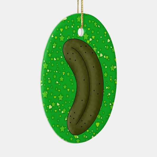 SALE Kerst Pickle Legend Keramisch Ornament (Rechts)