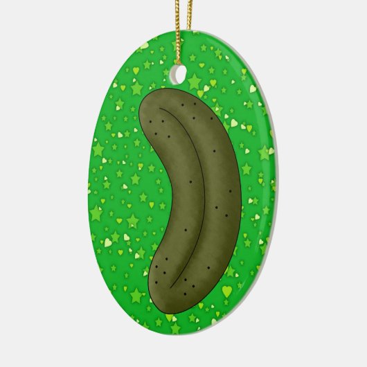 SALE Kerst Pickle Legend Keramisch Ornament (Links)