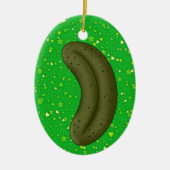 SALE Kerst Pickle Legend Keramisch Ornament (Voorkant)