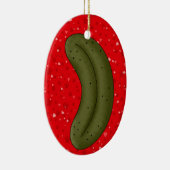SALE Kerst Pickle Legend Keramisch Ornament (Rechts)
