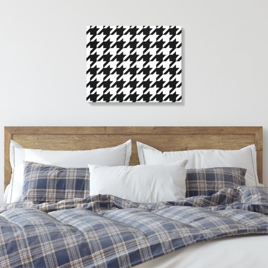 SALE - KLASSIEKE HOUNDSTOOTH WALL ART Wrapped Canv Canvas Afdruk (Insitu (Slaapkamer))