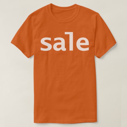 Sale Minimale Typografie Witte tekst T-shirt (Design voorkant)