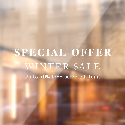 Sale Offer Window Cling with White Underbase Desig Raamsticker (Vel 2)