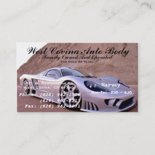 Saleen S7, West Covina Auto Body, 1921 W. Berna... Visitekaartje