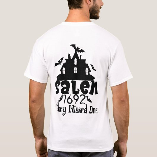 Salem 1692: De man die wegkwam T-shirt (Achterkant)