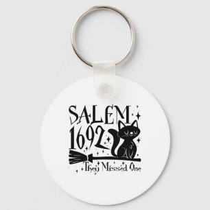 Salem 1692 Halloween Grappig Ze misten één kat Lo Sleutelhanger