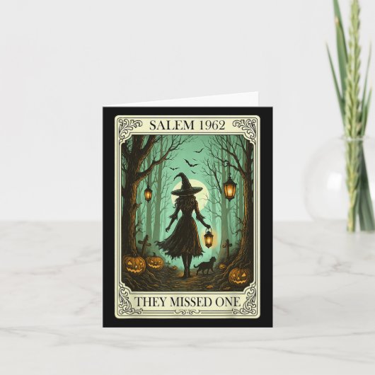 Salem 1692 Halloween Witch Ze misten een Tarot C Kaart (Voorkant)