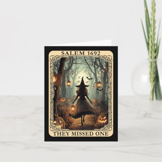 Salem 1692 Halloween Witch Ze misten een Tarot C Kaart (Voorkant)