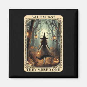 Salem 1692 Halloween Witch Ze misten een Tarot C Magneet