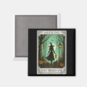 Salem 1692 Halloween Witch Ze misten een Tarot C Magneet (Voorkant / Achterkant)