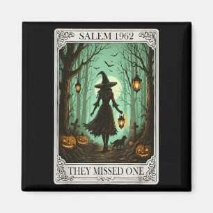 Salem 1692 Halloween Witch Ze misten een Tarot C Magneet