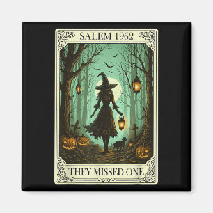 Salem 1692 Halloween Witch Ze misten een Tarot C Magneet