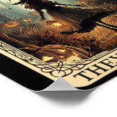 Salem 1692 Halloween Witch Ze misten een Tarot C Poster (Hoek)