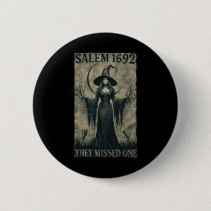 Salem 1692 Ze misten een Halloween feministische h Ronde Button 5,7 Cm