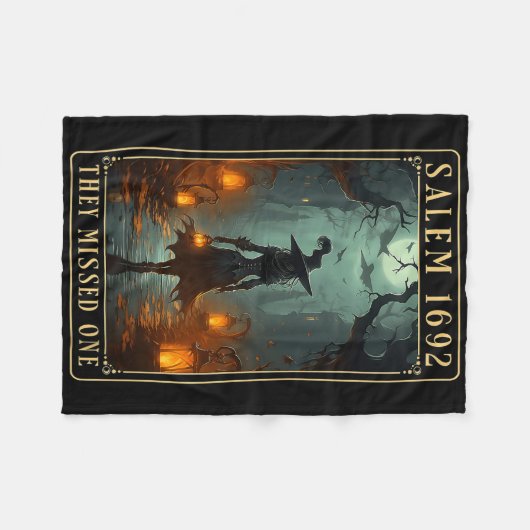 Salem 1692 Ze misten een Halloween heks Fleece Deken (Voorkant (Horizontaal))