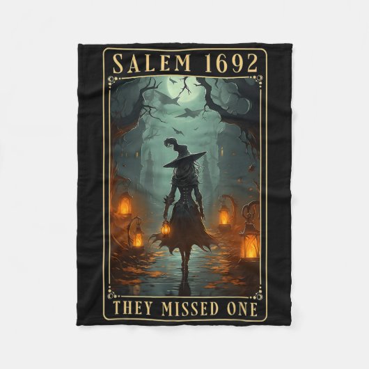Salem 1692 Ze misten een Halloween heks Fleece Deken (Voorkant)