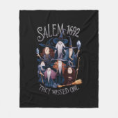 Salem 1692 Ze misten een Halloween heks Fleece Deken (Voorkant)