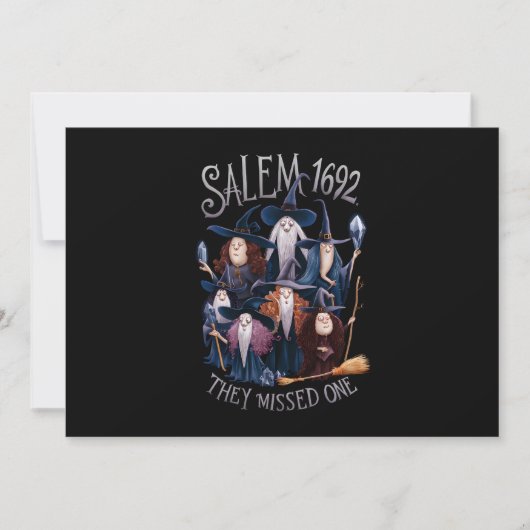 Salem 1692 Ze misten een Halloween heks Kaart (Voorkant)