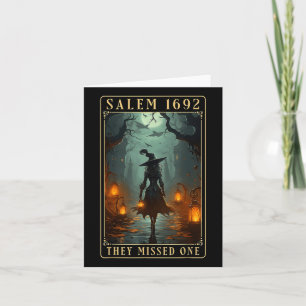 Salem 1692 Ze misten een Halloween heks Kaart