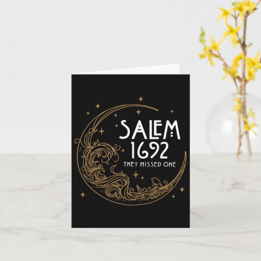 Salem 1692 Ze misten een Halloween kostuum 1 Kaart (Gele Bloem)