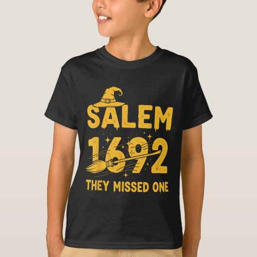 Salem 1692 Ze misten een Halloween Salem Witch W T-shirt (Voorkant)