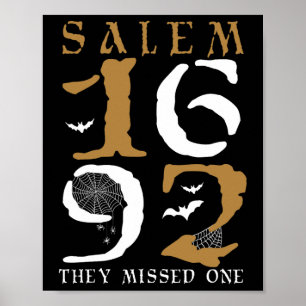Salem 1692 Ze misten een heks Halloween 10 Poster