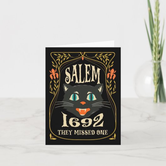 Salem 1692 Ze misten een heks Halloween Kaart (Voorkant)