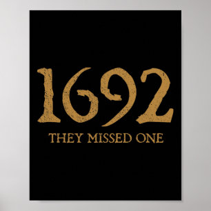 Salem 1692 Ze misten een heks Halloween kostuum Poster