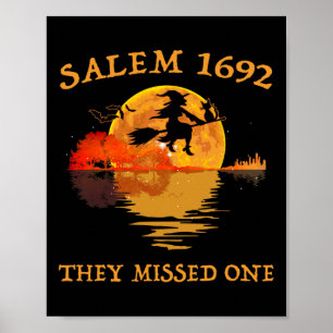 Salem 1692 Ze misten een heks rijdende bezemzaal Poster