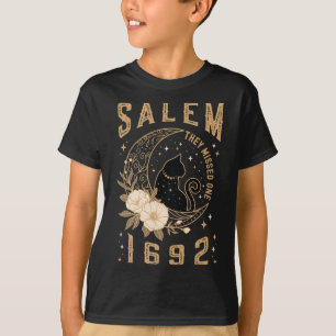 Salem 1692 Ze misten een heksenproces Black Cat M T-shirt