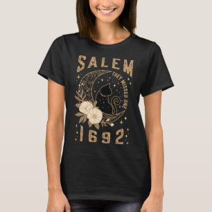 Salem 1692 Ze misten een heksenproces Black Cat M T-shirt