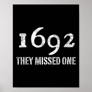 Salem 1692 Ze misten een kostuum Halloween Poster