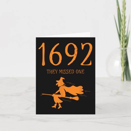Salem 1692 Ze misten een leuke Halloween heks 2 Kaart (Voorkant)