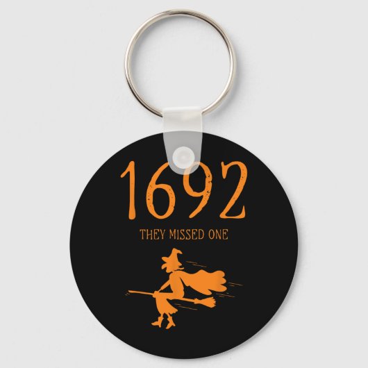 Salem 1692 Ze misten een leuke Halloween heks 2 Sleutelhanger (Voorkant)