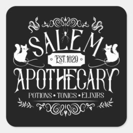 Salem Apothecary Magic Potions Witchcraft Vierkante Sticker