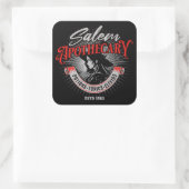 Salem Apothecary Vintage Witch Vierkante Sticker (Tas)