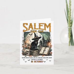 Salem Boekenbeurs Grappig Boekachtig Halloween Spo Kaart