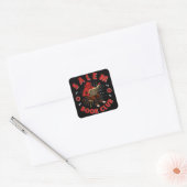 Salem Book Club Devil Vierkante Sticker (Envelop)
