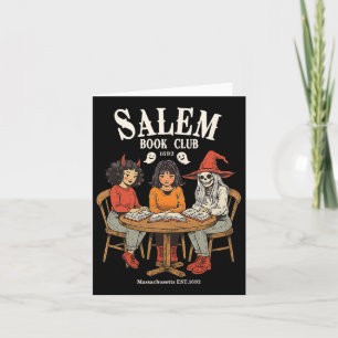 Salem Book Club Retro Halloween Boekachtig Hallowe Kaart