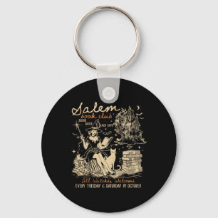 Salem Book Club Witches Witchy Witch Spooky Seizoe Sleutelhanger