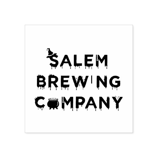 Salem Brewing Company Black Rubberstempel (Afrduk)