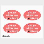 Salem Brewing Company White Ovale Sticker (Vel)