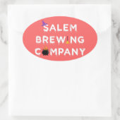 Salem Brewing Company White Ovale Sticker (Tas)