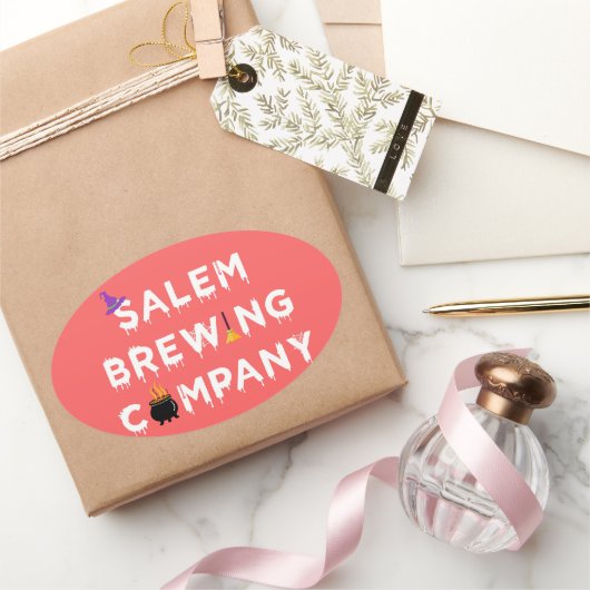 Salem Brewing Company White Ovale Sticker (Geschenken)