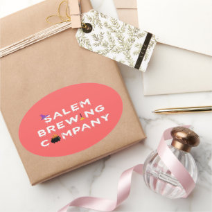 Salem Brewing Company White Ovale Sticker